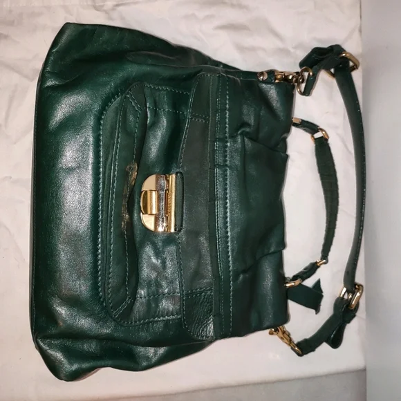 Nina Ricci Liane Green Lambskin Bag